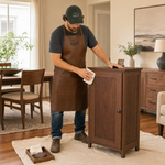 Cargar imagen en el visor de la galería, Mandil Premium de Cuero Rubio Monocoat – Carpintería y Parrilla
